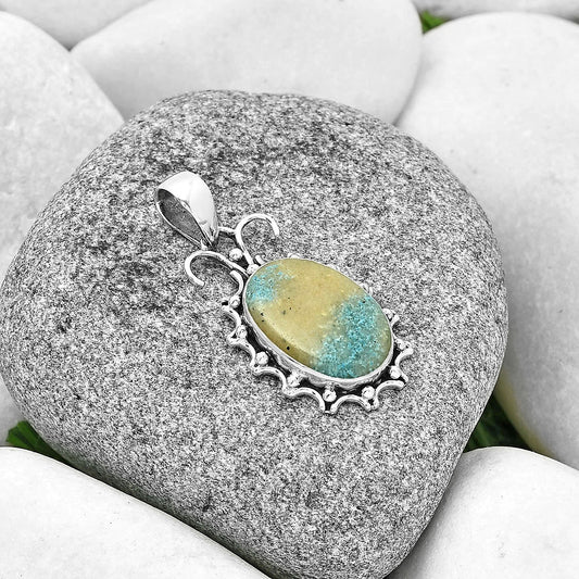 Natural Cavansite - India Pendant P-1249 SDP131069