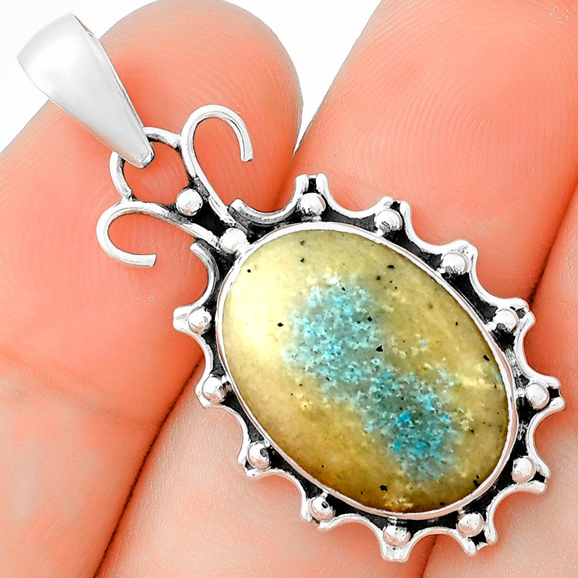 Natural Cavansite - India Pendant P-1249 SDP131070