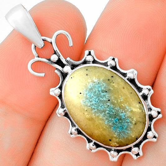 Natural Cavansite - India Pendant P-1249 SDP131070