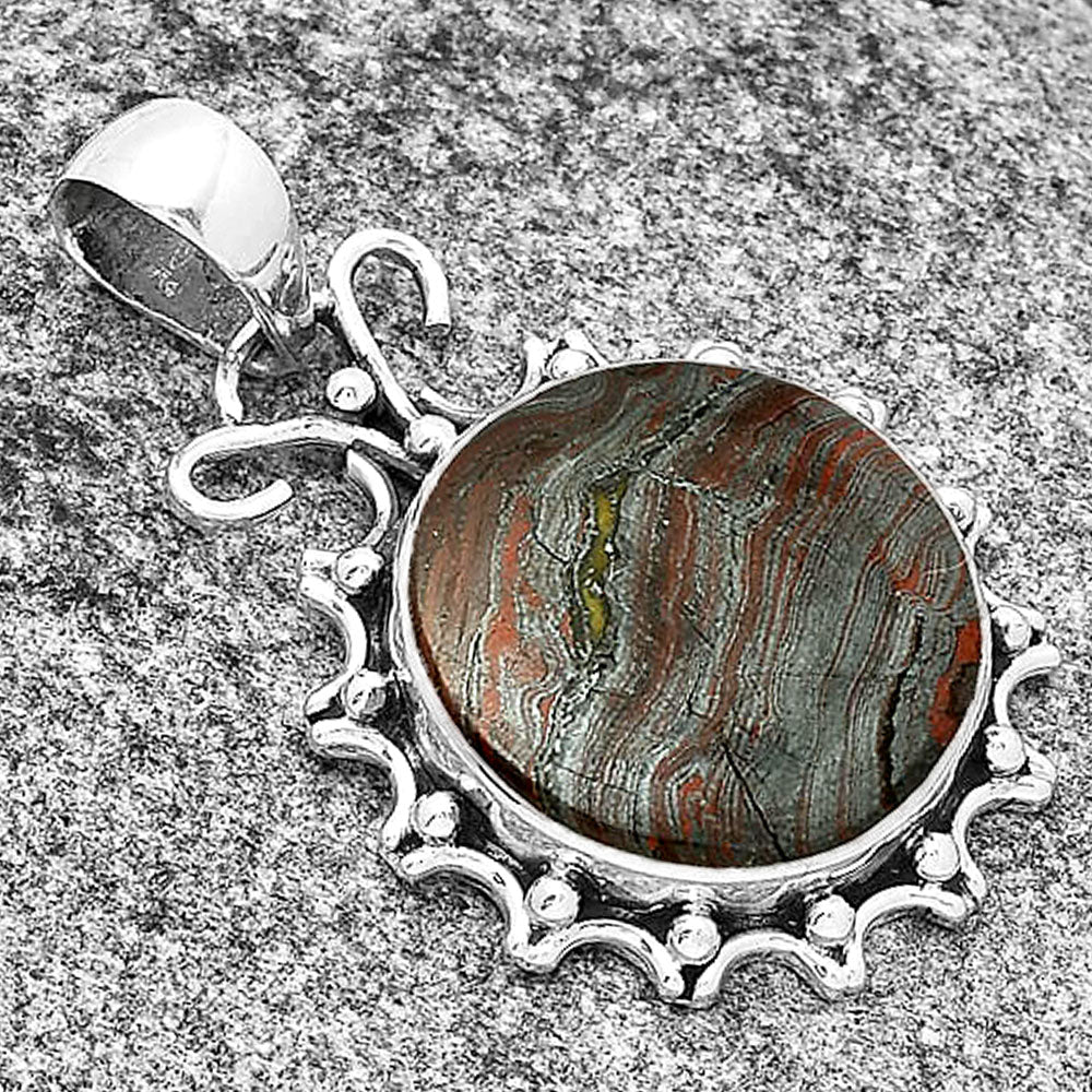 Natural Iron Tiger Eye Pendant P-1249 SDP131075