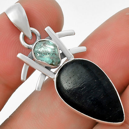 Purple Aventurine & Aqua Apatite Rough Pendant P-1046 SDP131142