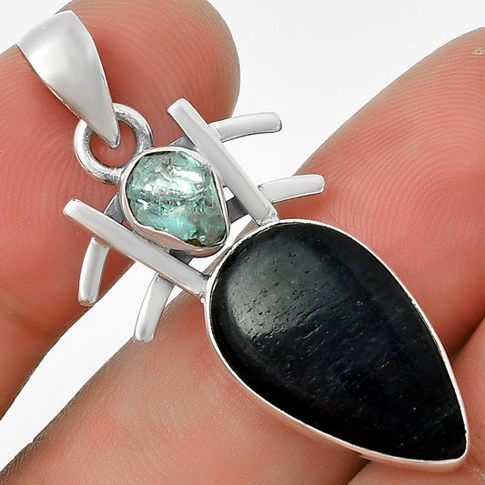 Purple Aventurine & Aqua Apatite Rough Pendant P-1046 SDP131142