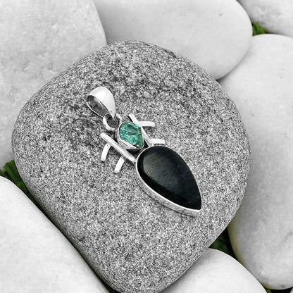 Purple Aventurine & Aqua Apatite Rough Pendant P-1046 SDP131142