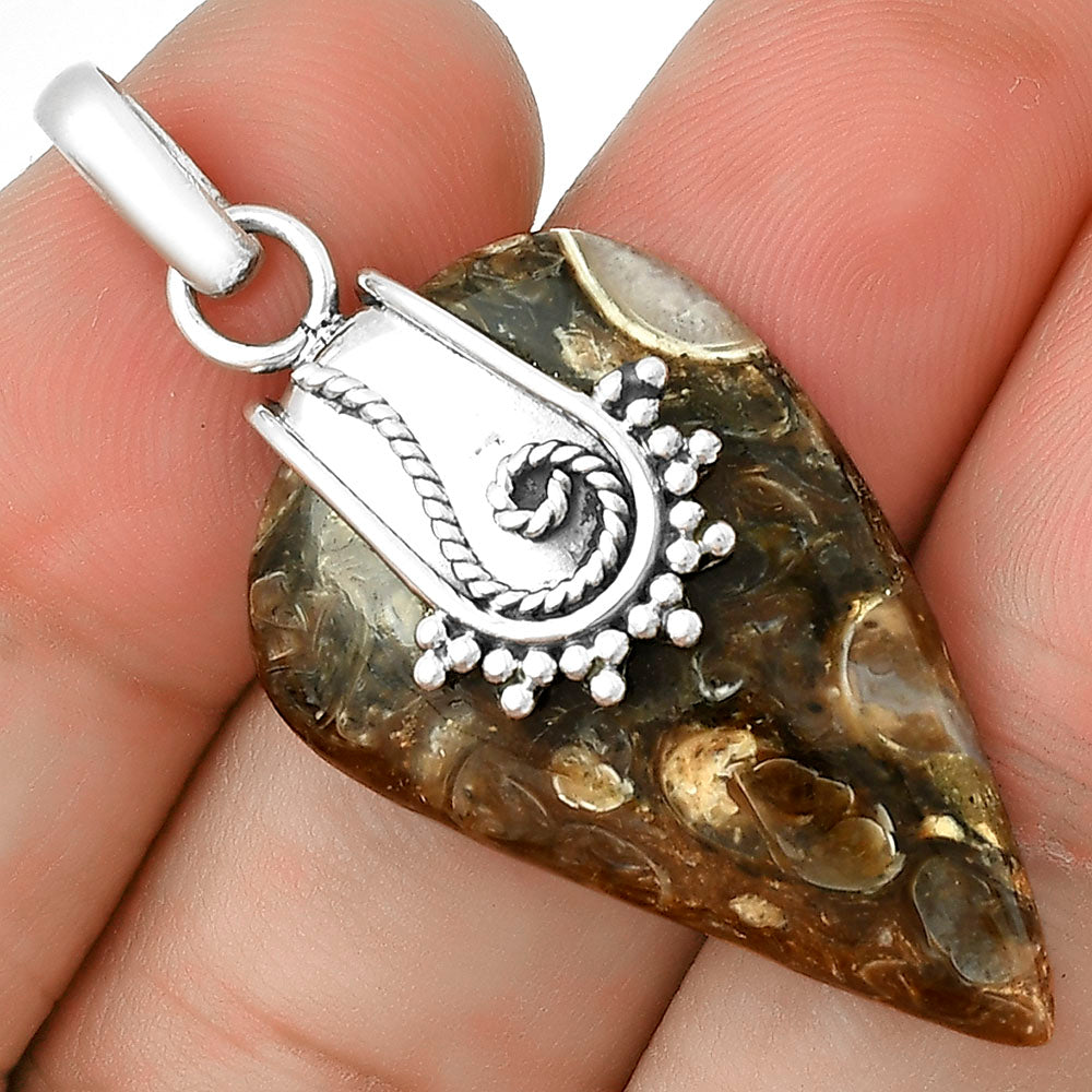 Natural Turtella Jasper - USA Pendant P-1313 SDP131148