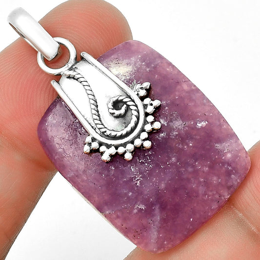 Natural Purple Lepidolite Pendant P-1313 SDP131154