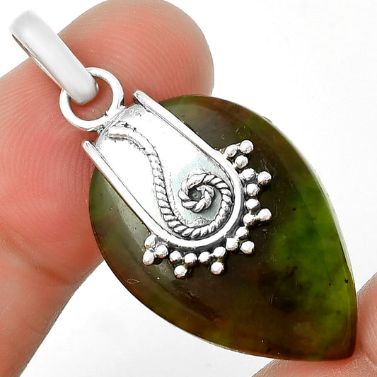 Natural Chrome Chalcedony Pendant P-1313 SDP131156