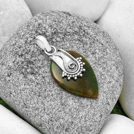 Natural Chrome Chalcedony Pendant P-1313 SDP131156