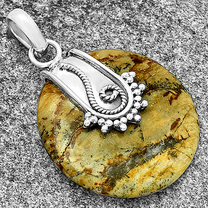 Natural Rocky Butte Picture Jasper Pendant P-1313 SDP131161