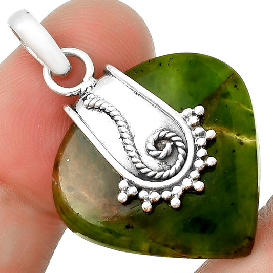 Natural Chrome Chalcedony Pendant P-1313 SDP131165