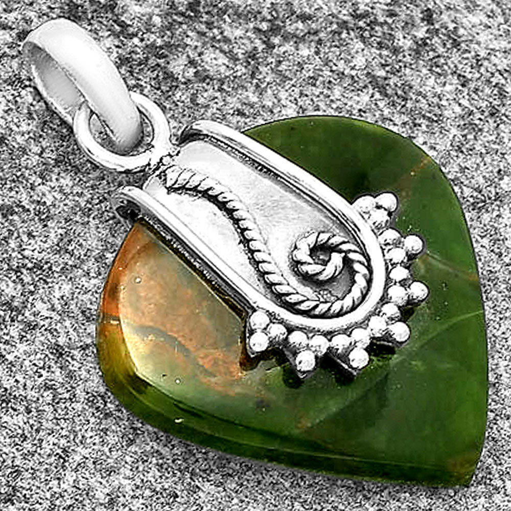 Natural Chrome Chalcedony Pendant P-1313 SDP131165