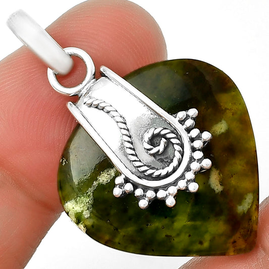 Natural Chrome Chalcedony Pendant P-1313 SDP131166
