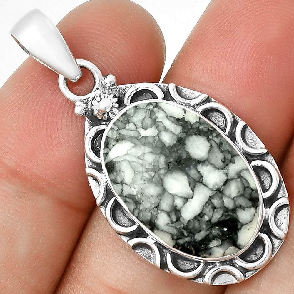 Natural Pinolith Stone Pendant P-1242 SDP131230