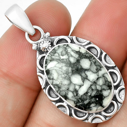 Natural Pinolith Stone Pendant P-1242 SDP131230