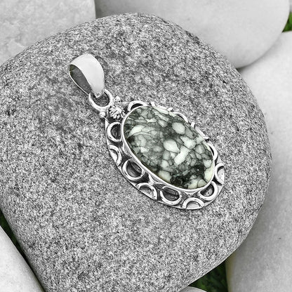 Natural Pinolith Stone Pendant P-1242 SDP131230