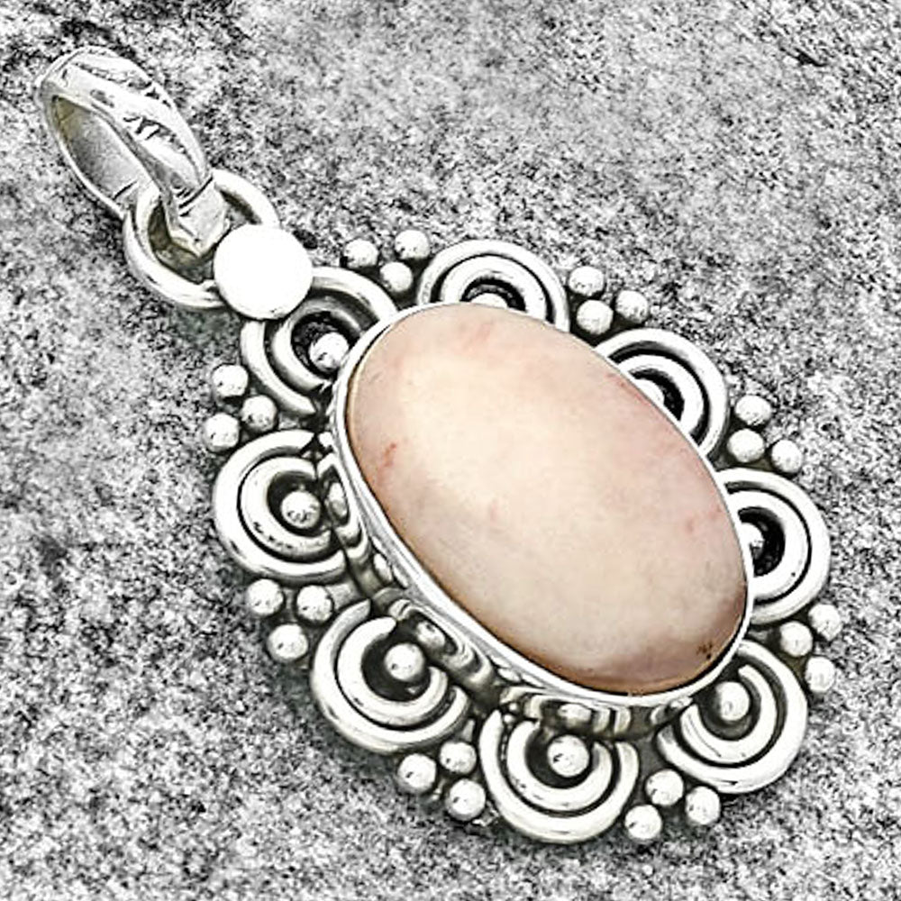 Filigree - Natural Pink Scolecite Pendant P-1330 SDP131279