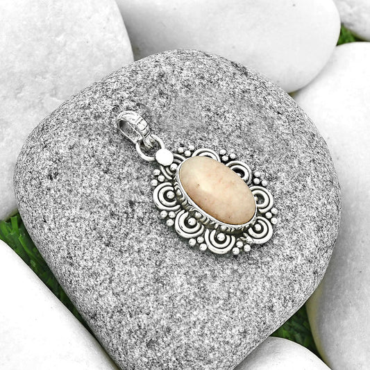Filigree - Natural Pink Scolecite Pendant P-1330 SDP131283