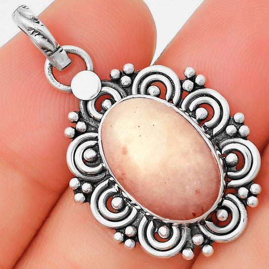 Filigree - Natural Pink Scolecite Pendant P-1330 SDP131286