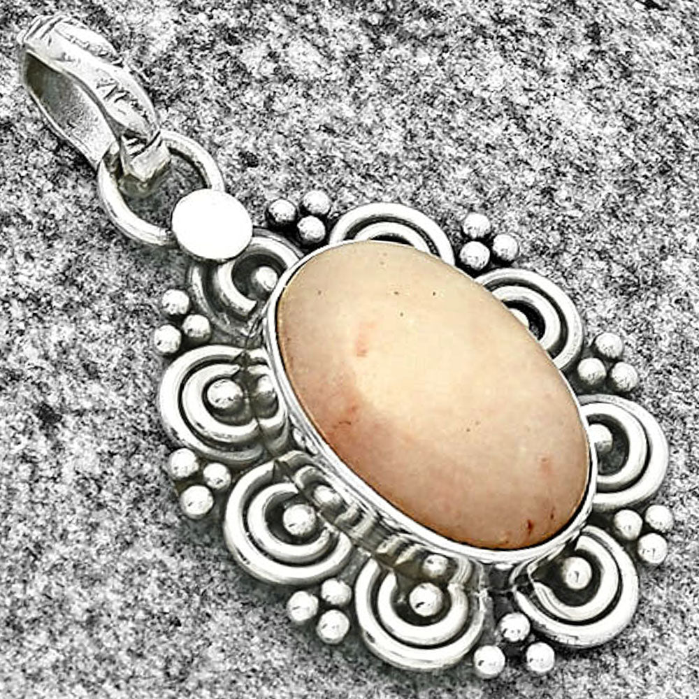 Filigree - Natural Pink Scolecite Pendant P-1330 SDP131286