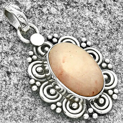 Filigree - Natural Pink Scolecite Pendant P-1330 SDP131286