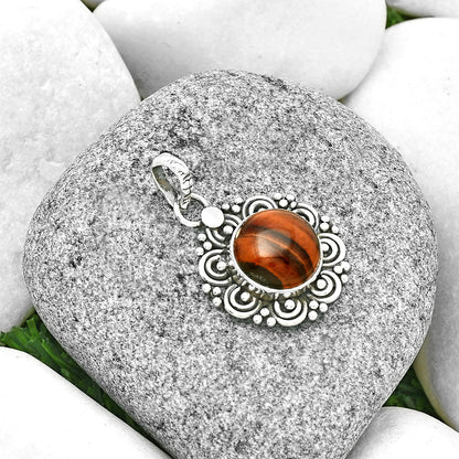Filigree - Natural Red Tiger Eye Pendant P-1330 SDP131288