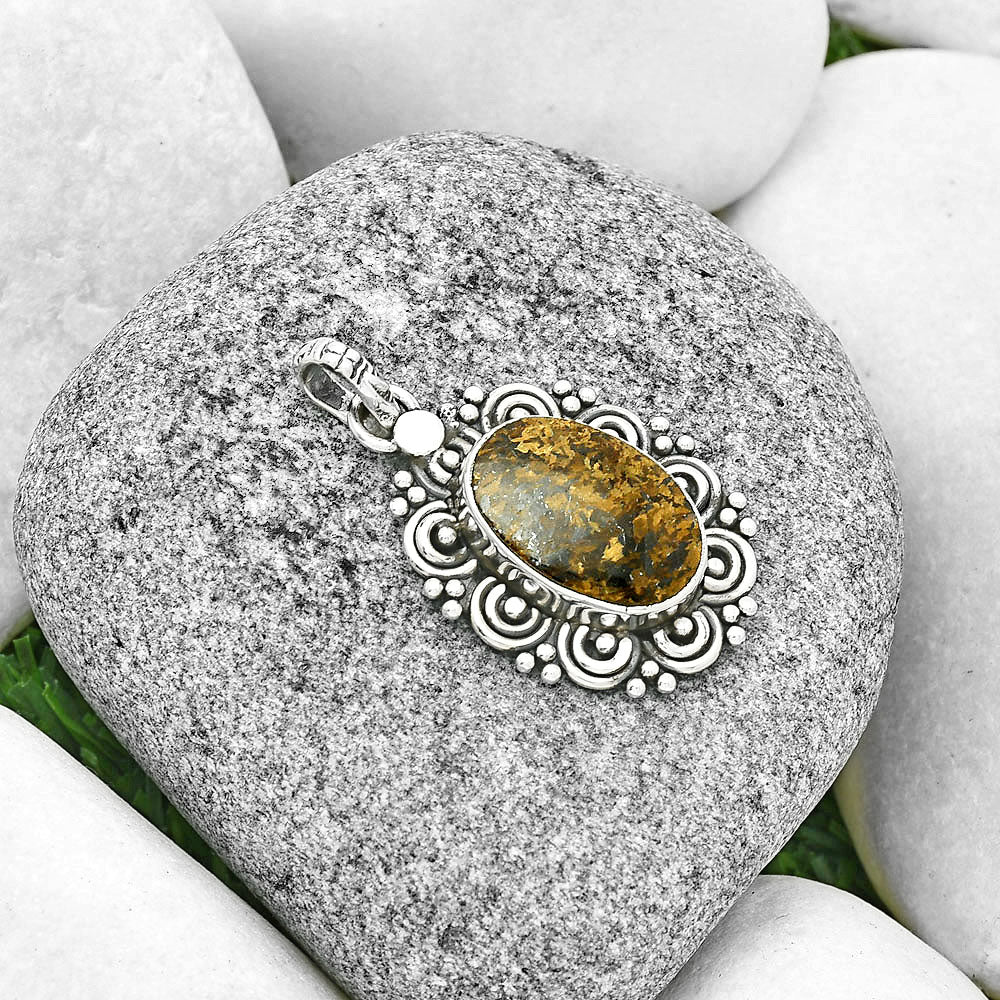 Filigree - Natural Bronzite Pendant P-1330 SDP131292