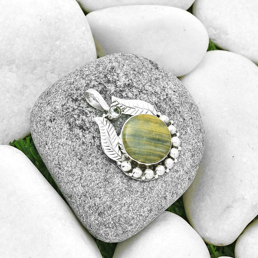 Natural Blue Aragonite & Sky Blue Topaz Pendant P-1374 SDP131351