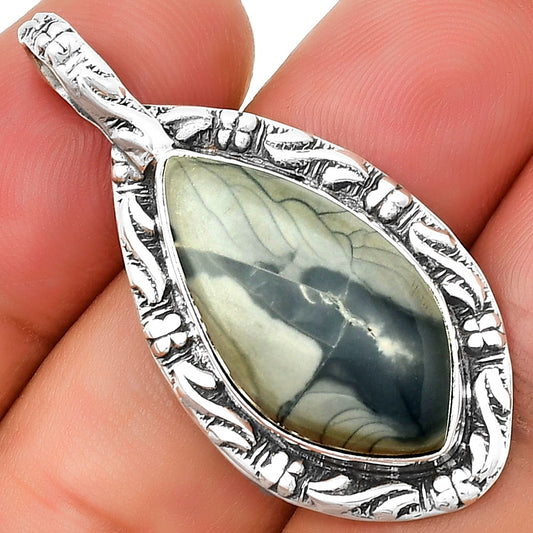 Natural Picasso Jasper Pendant P-1375 SDP131384
