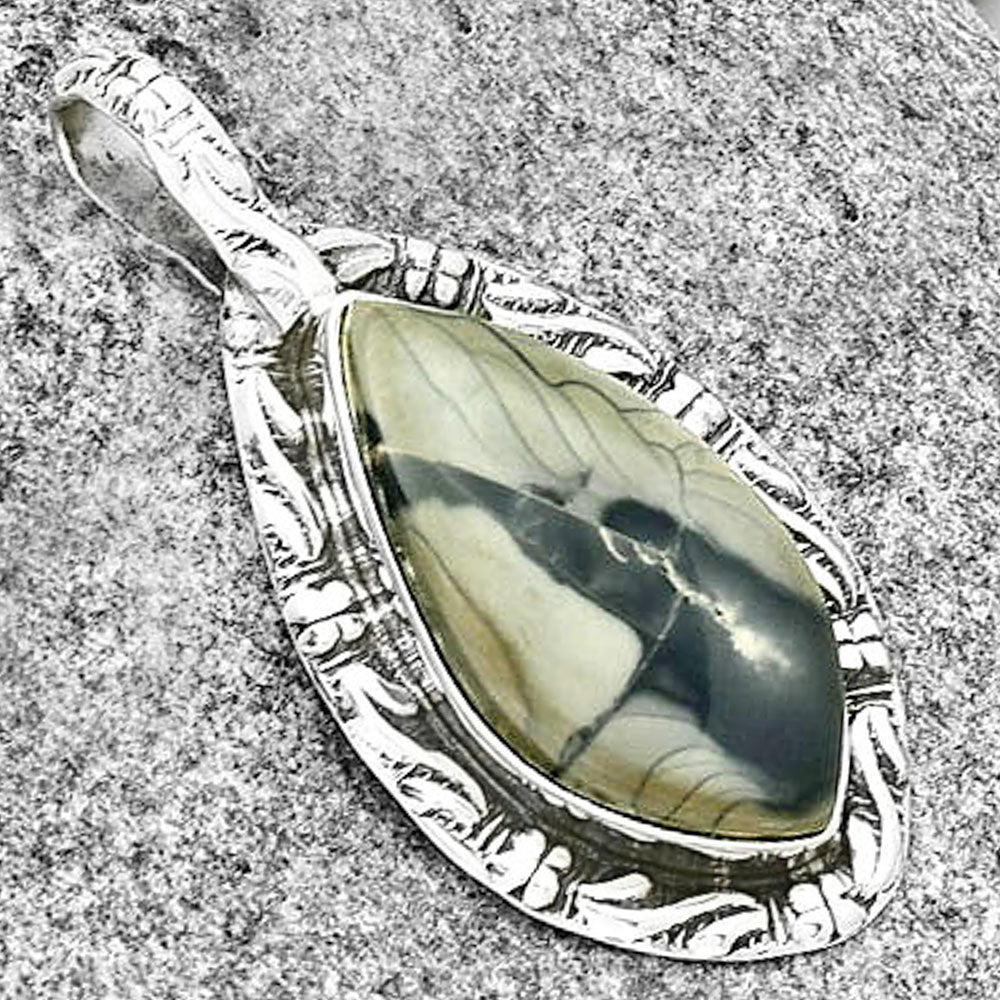 Natural Picasso Jasper Pendant P-1375 SDP131384