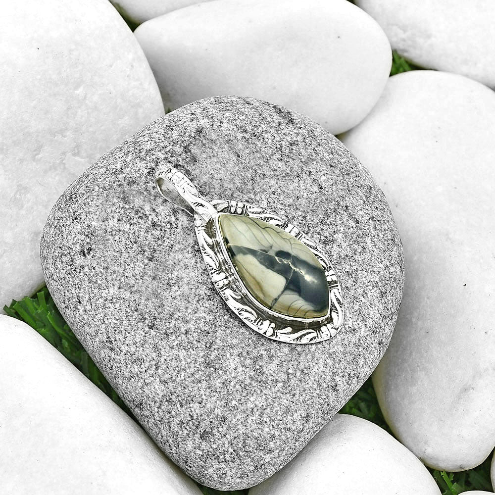 Natural Picasso Jasper Pendant P-1375 SDP131384