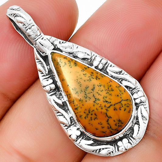 Natural Russian Honey Dendrite Opal Pendant P-1375 SDP131387