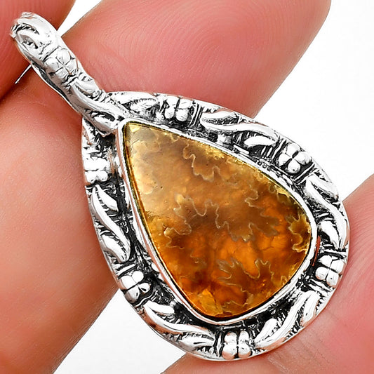 Natural Sutured Ammonite - Madagascar Pendant P-1375 SDP131390