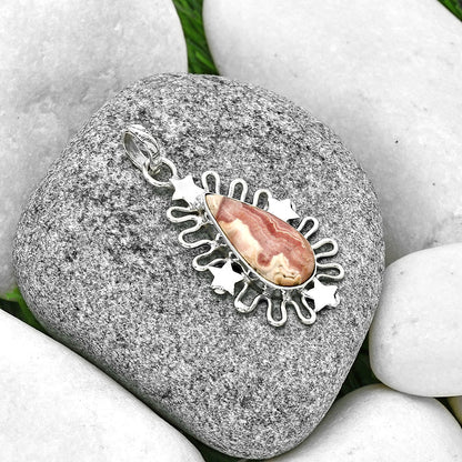 Star Natural Rhodochrosite Argentina Pendant P-1454 SDP131396