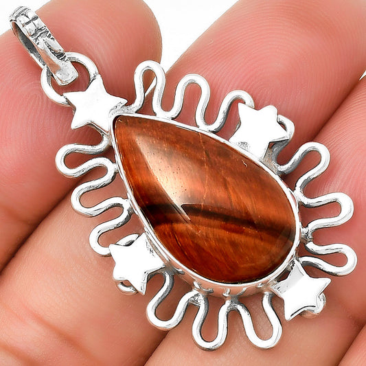Star - Natural Red Tiger Eye Pendant P-1454 SDP131402