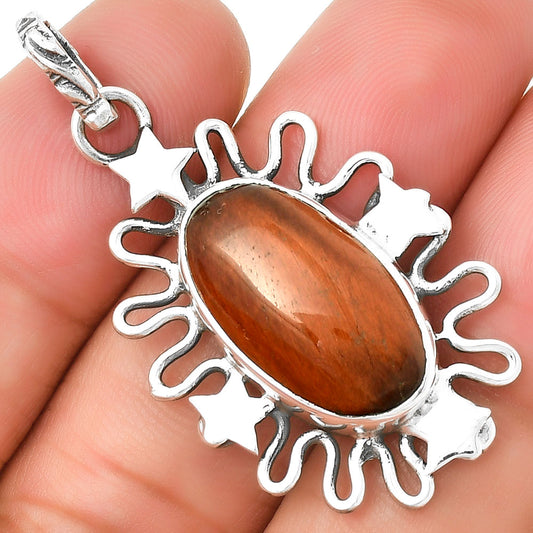 Star - Natural Red Tiger Eye Pendant P-1454 SDP131414