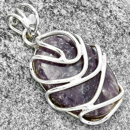Natural Purple Lepidolite Pendant P-1561 SDP131439