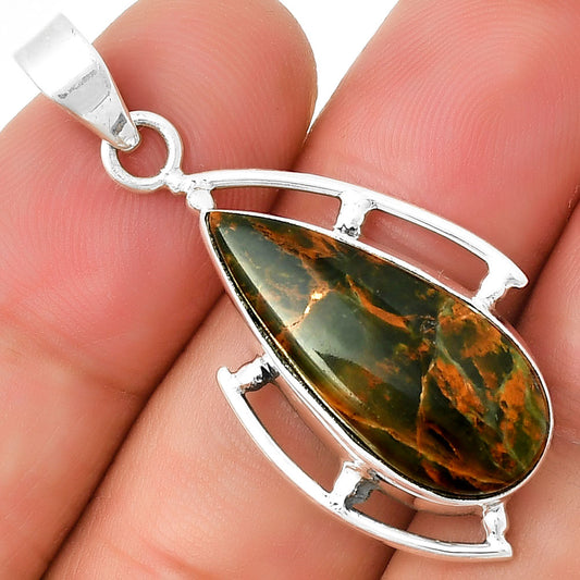 Natural Turkish Rainforest Chrysocolla Pendant P-1274 SDP131472