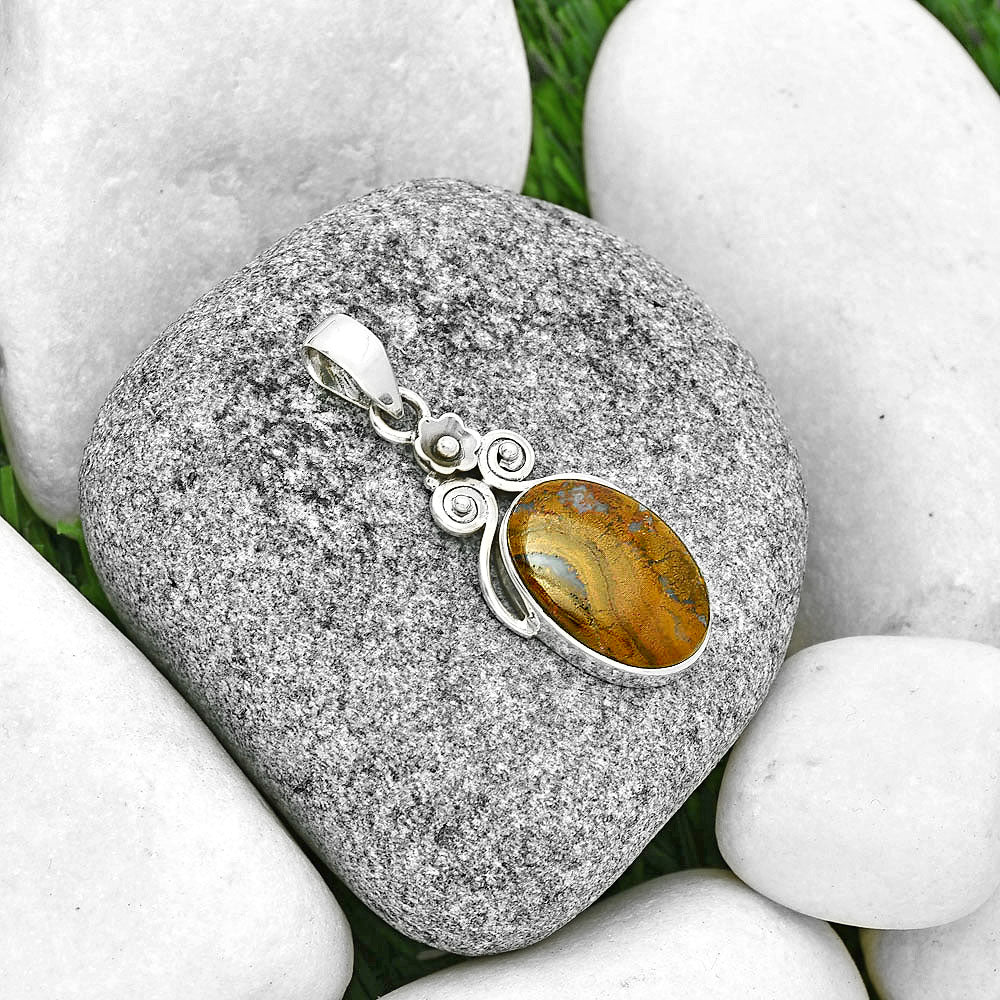 Natural Red Moss Agate Pendant P-1690 SDP131474