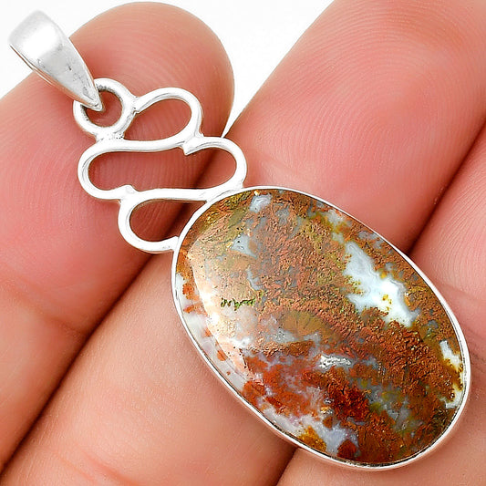 Natural Red Moss Agate Pendant P-1554 SDP131480