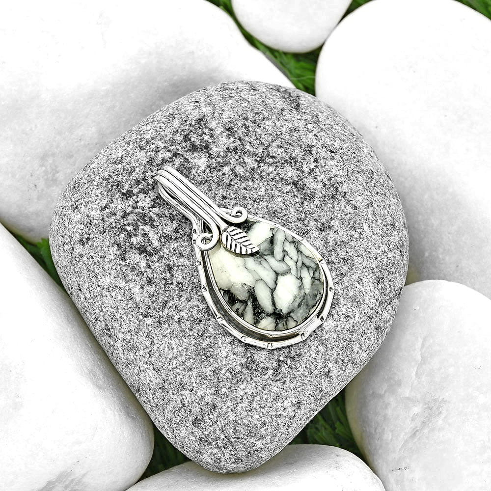 Natural Pinolith Stone Pendant P-1643 SDP131533