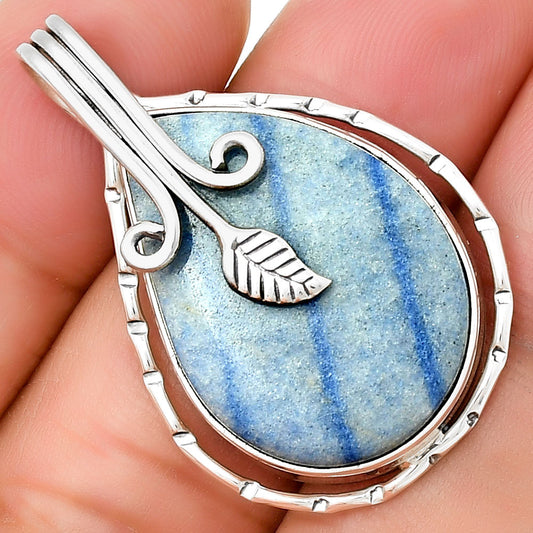 Natural Dumortierite Quartz Pendant P-1643 SDP131534