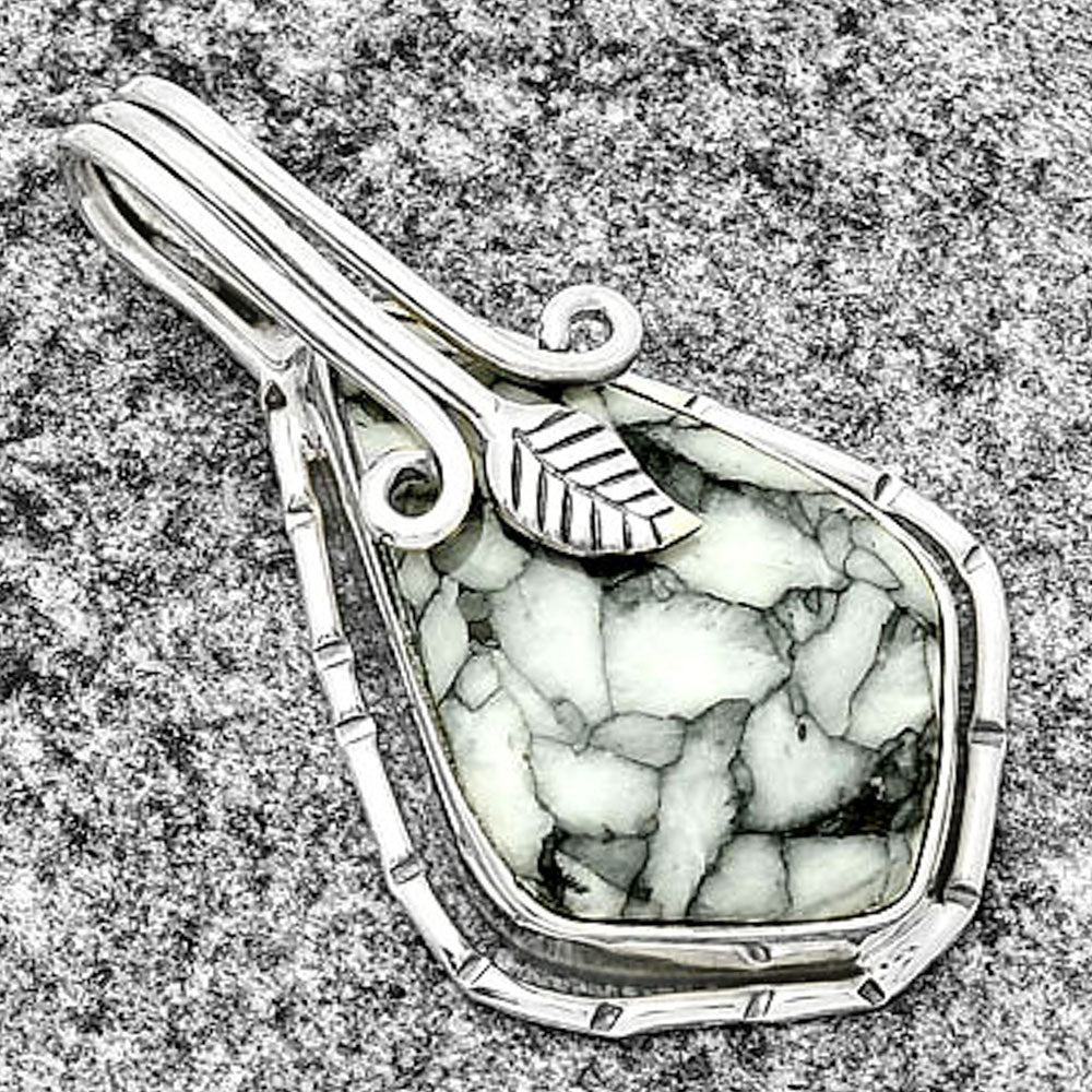 Natural Pinolith Stone Pendant P-1643 SDP131547