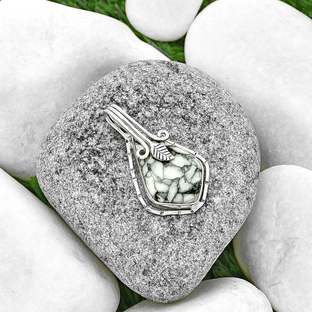 Natural Pinolith Stone Pendant P-1643 SDP131547