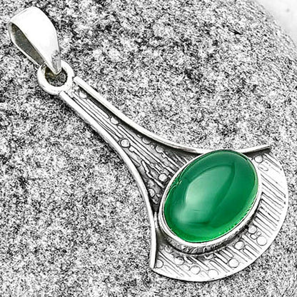 Natural Green Onyx Pendant P-1195 SDP131581