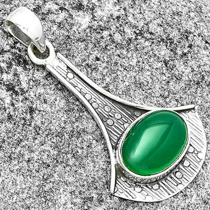 Natural Green Onyx Pendant P-1195 SDP131585