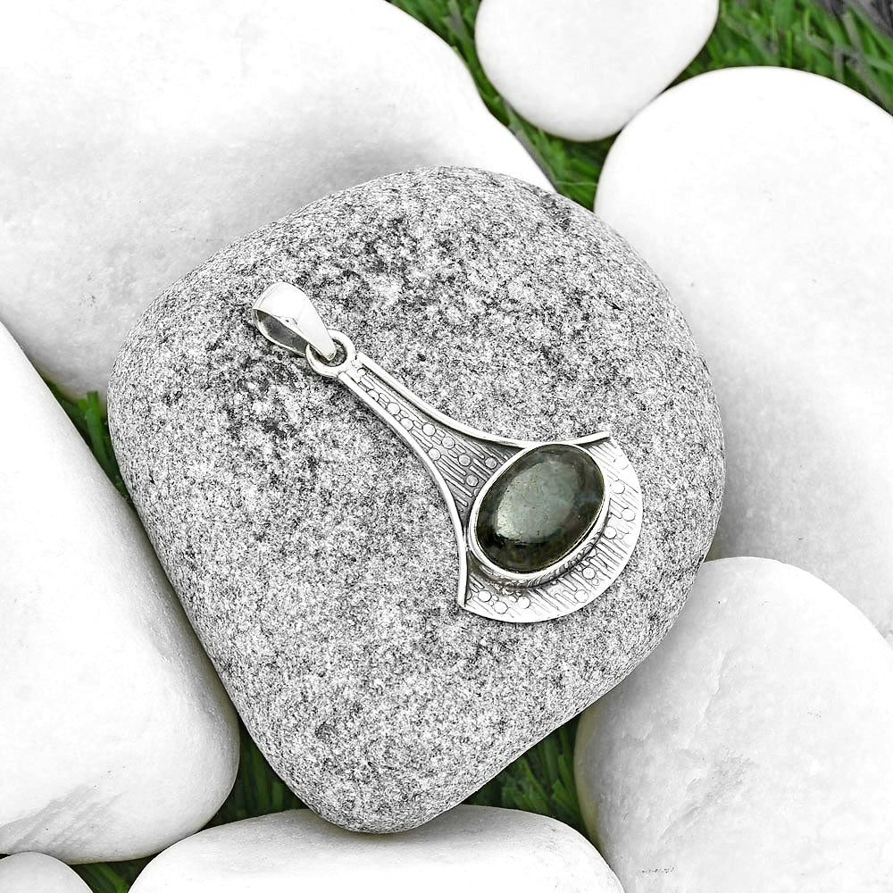 Natural Indigo Gabbro Pendant P-1195 SDP131592