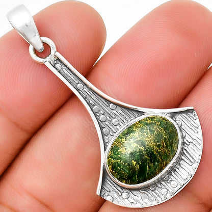 Natural Green Fuchsite Pendant P-1195 SDP131595