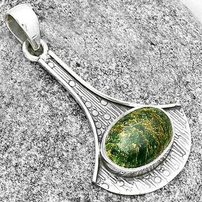 Natural Green Fuchsite Pendant P-1195 SDP131595