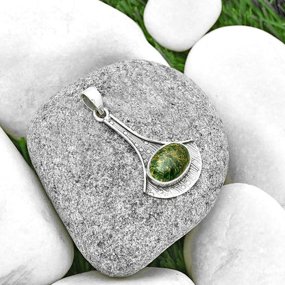 Natural Green Fuchsite Pendant P-1195 SDP131595