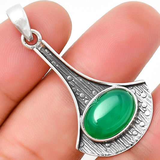 Natural Green Onyx Pendant P-1195 SDP131596