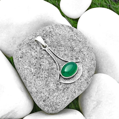 Natural Green Onyx Pendant P-1195 SDP131596